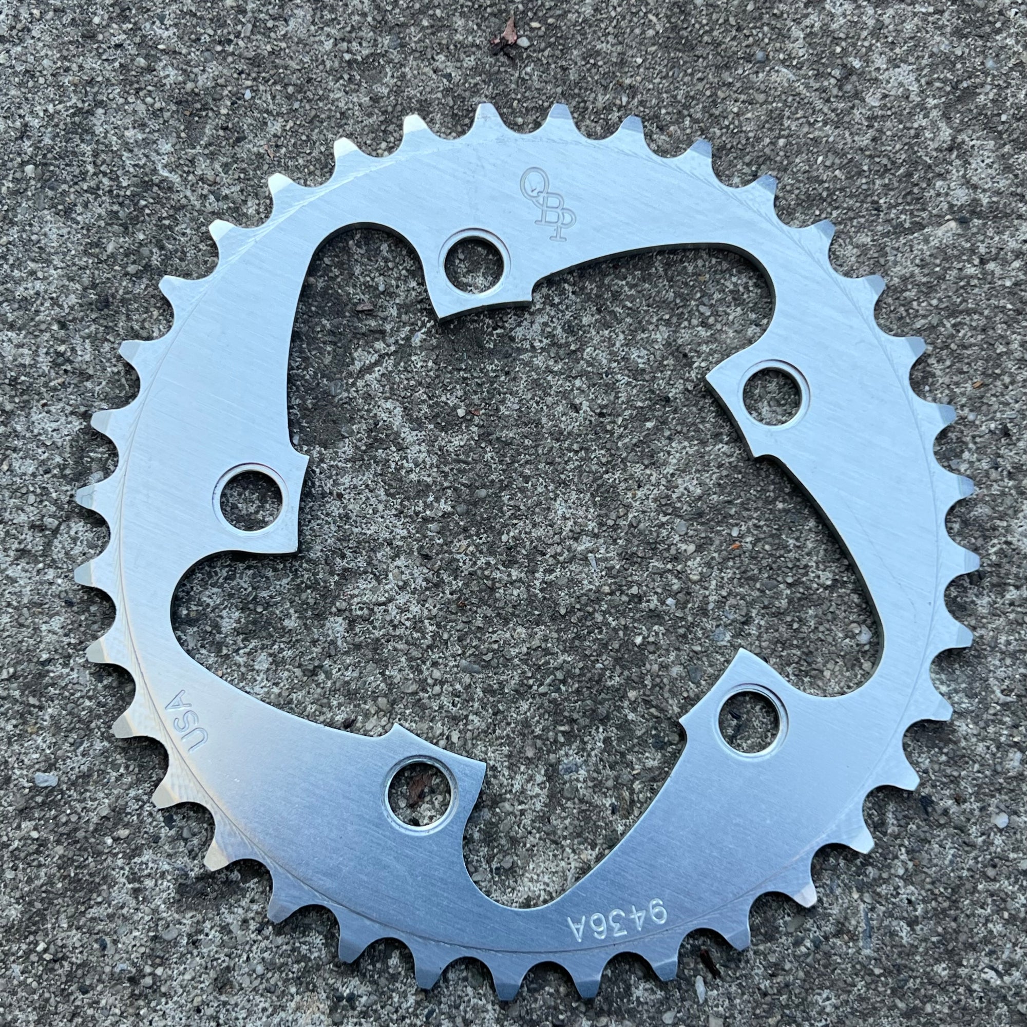 NOS QBP 36T 94BCD Middle Chainring 5 Bolt Silver Vintage MTB Mountain Bike