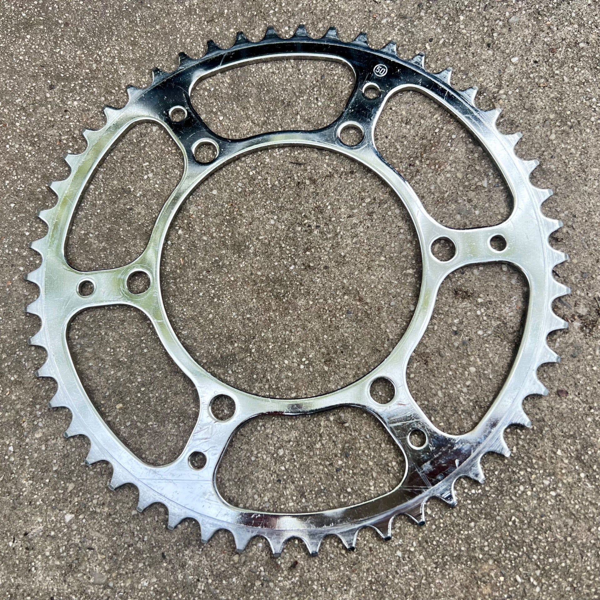 Stronglight TA Style 116 BCD 50T 6 Bolt Chainring Vintage Chrome Retro Road Tour