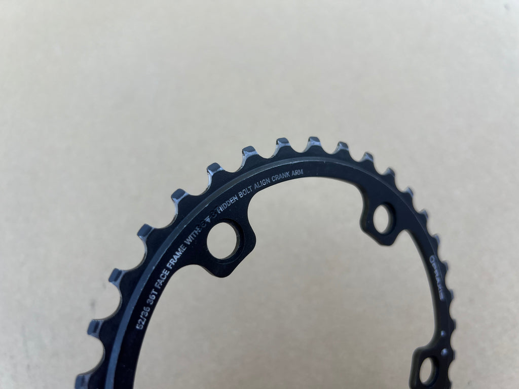 Praxis Leva Time 110 BCD 53/36T 10/11/12 Speed Double Road Black Chainring Set Cold Forged