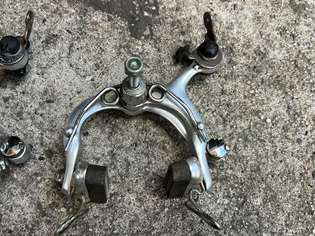 Modolo Competition Side Pull Brake Set Vintage Road Bike Silver Retro Caliper Brakes