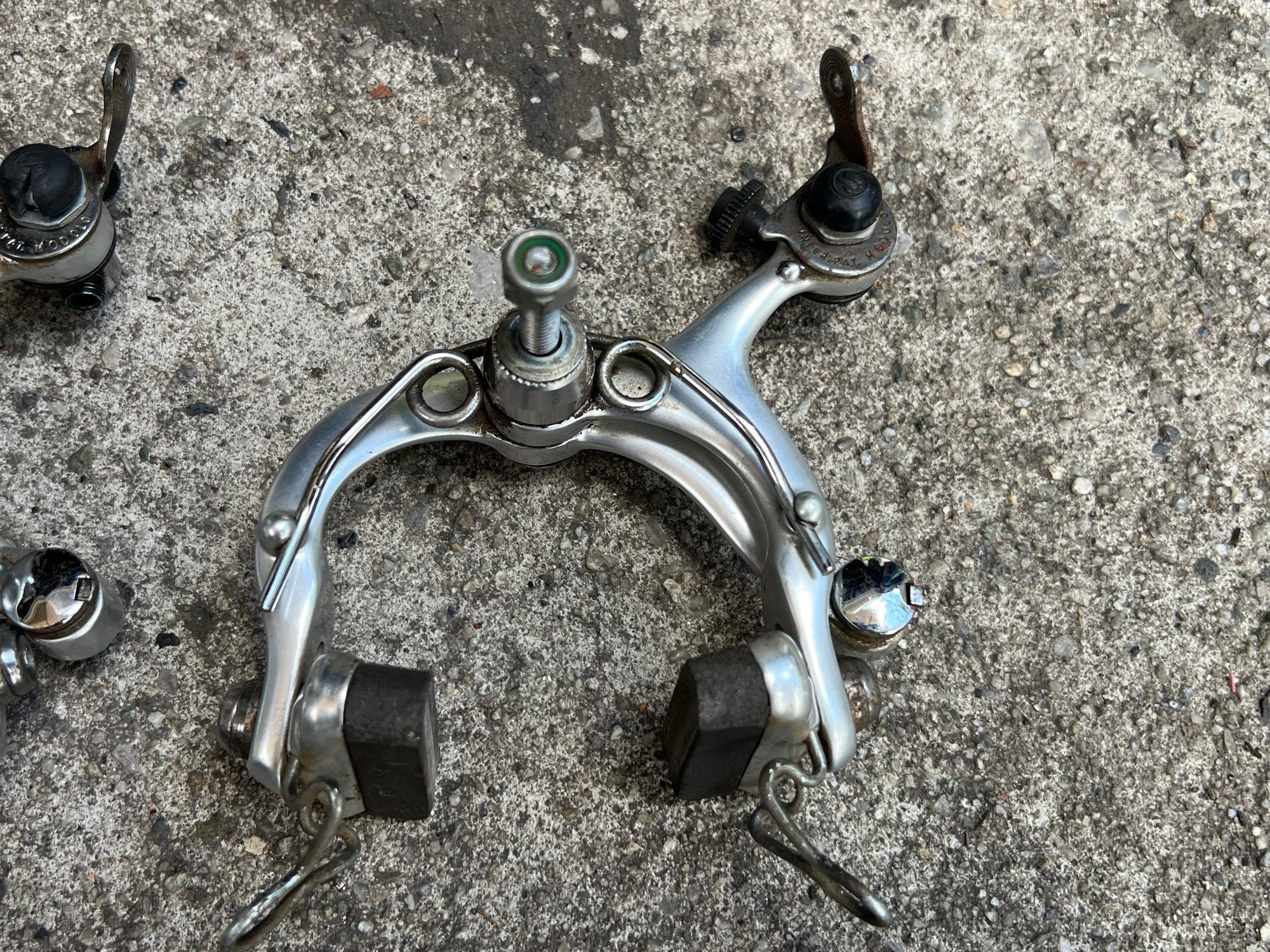 Modolo Competition Side Pull Brake Set Vintage Road Bike Silver Retro Caliper Brakes