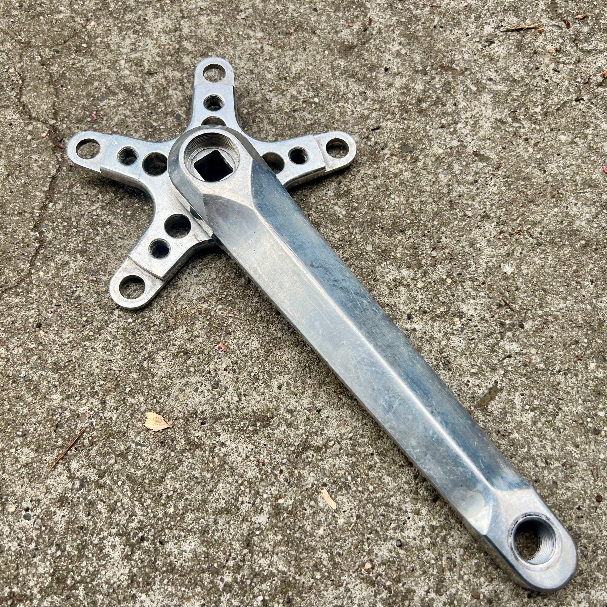 Samson 175mm 110/74 BCD Drive Side Crank Arm Vintage MTB Silver 5 Bolt