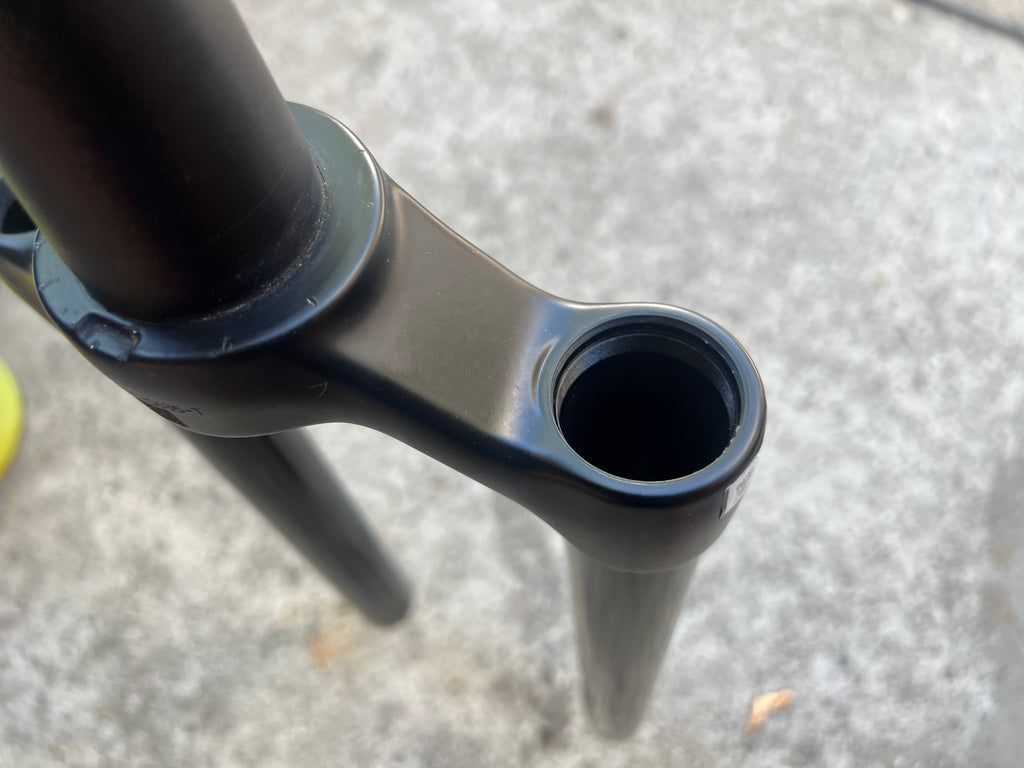 FOX 34 Float Elite 130mm 29er Uppers Stanchions Black 7” Long Tapered Steerer MTB