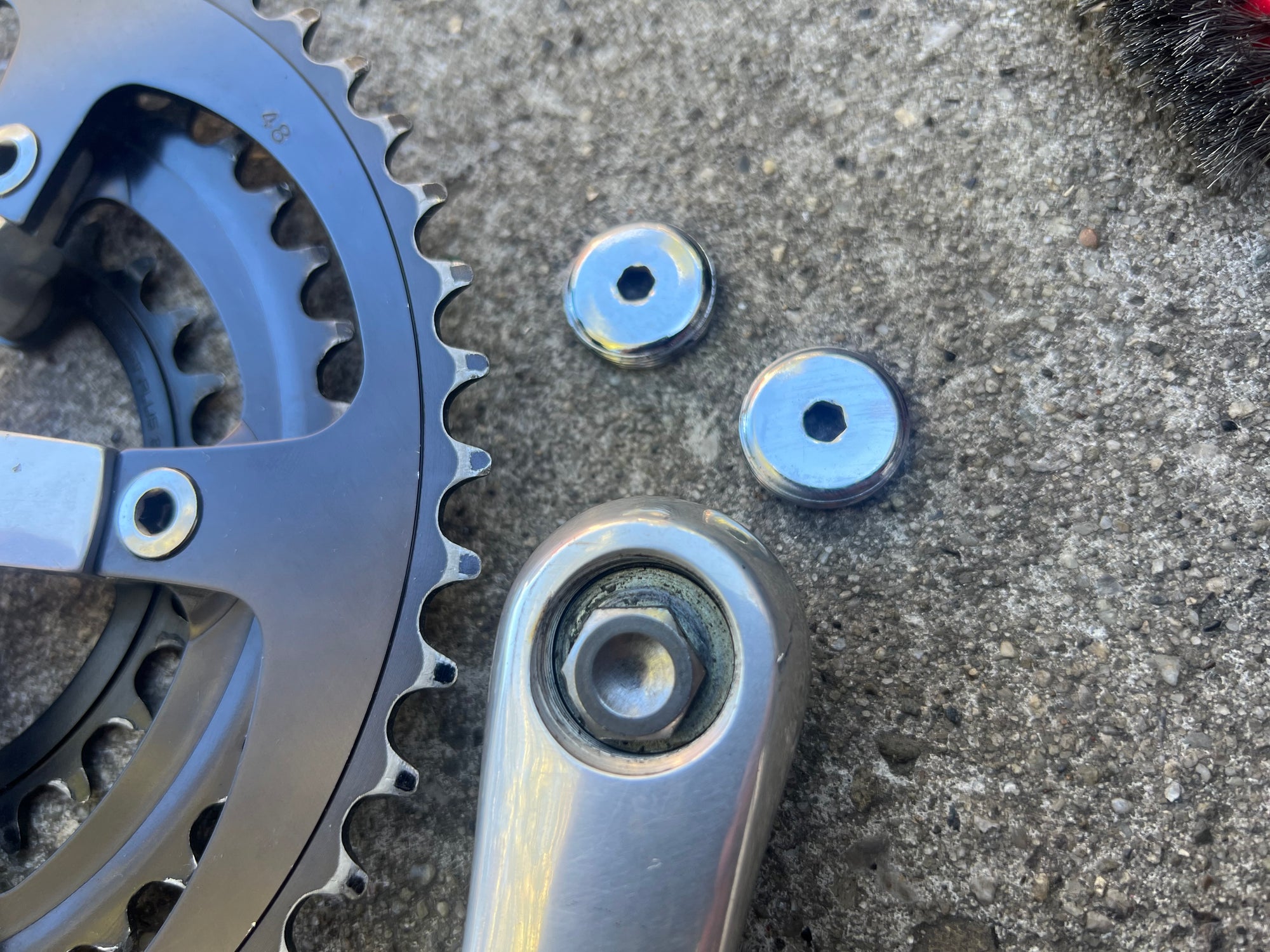 NICE Suntour XC Comp 175mm 26-38-48 Triple Vintage MTB Crankset Silver