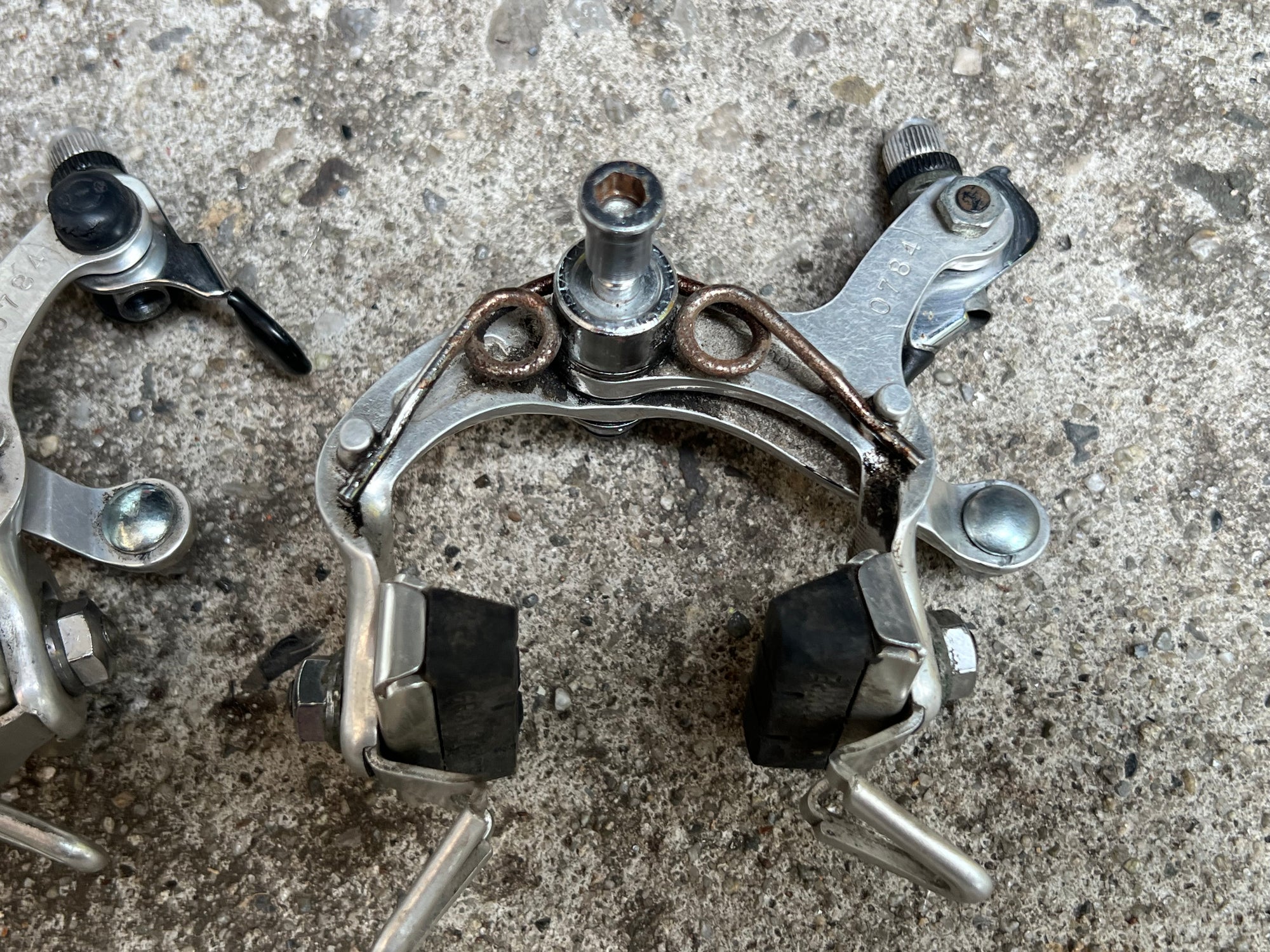 Dia Compe 400 Side Pull Brake Set Vintage Road Bike Silver Gravel Touring Retro Brakes