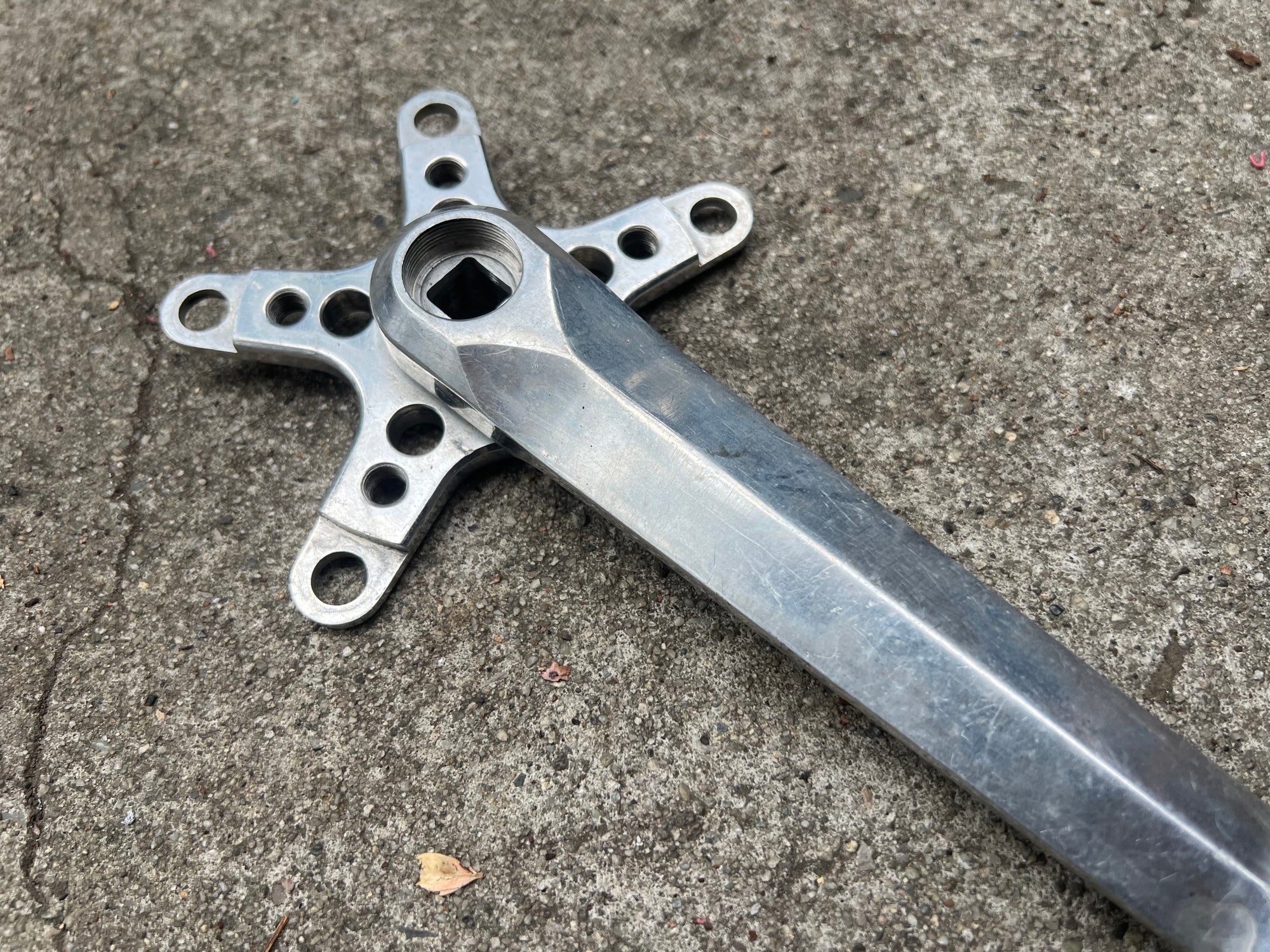 Samson 175mm 110/74 BCD Drive Side Crank Arm Vintage MTB Silver 5 Bolt