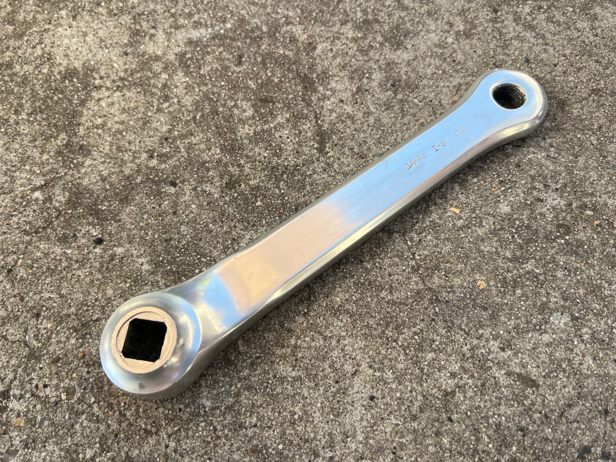 Sugino Super Mighty 170mm Non Drive Side Left Crank Arm Silver Road Bike