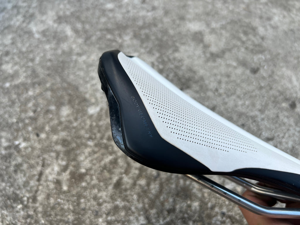 Specialized Phenom Titanium White Saddle 143mm Wide Road Gravel Body Geometry