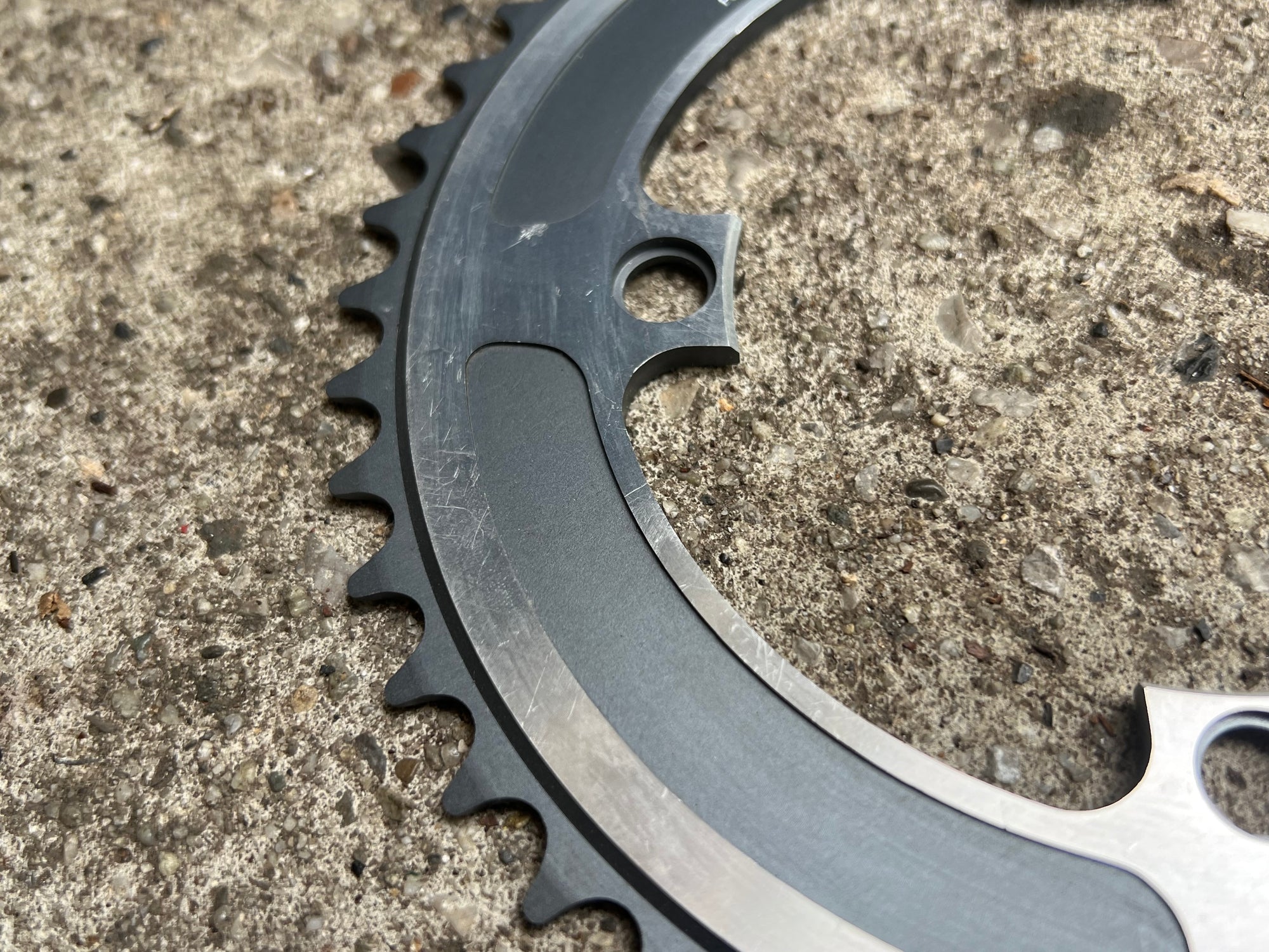 NOS Shimano XTR 46T 112 BCD Downhill Chainring Vintage MTB Gray DH 4 Bolt