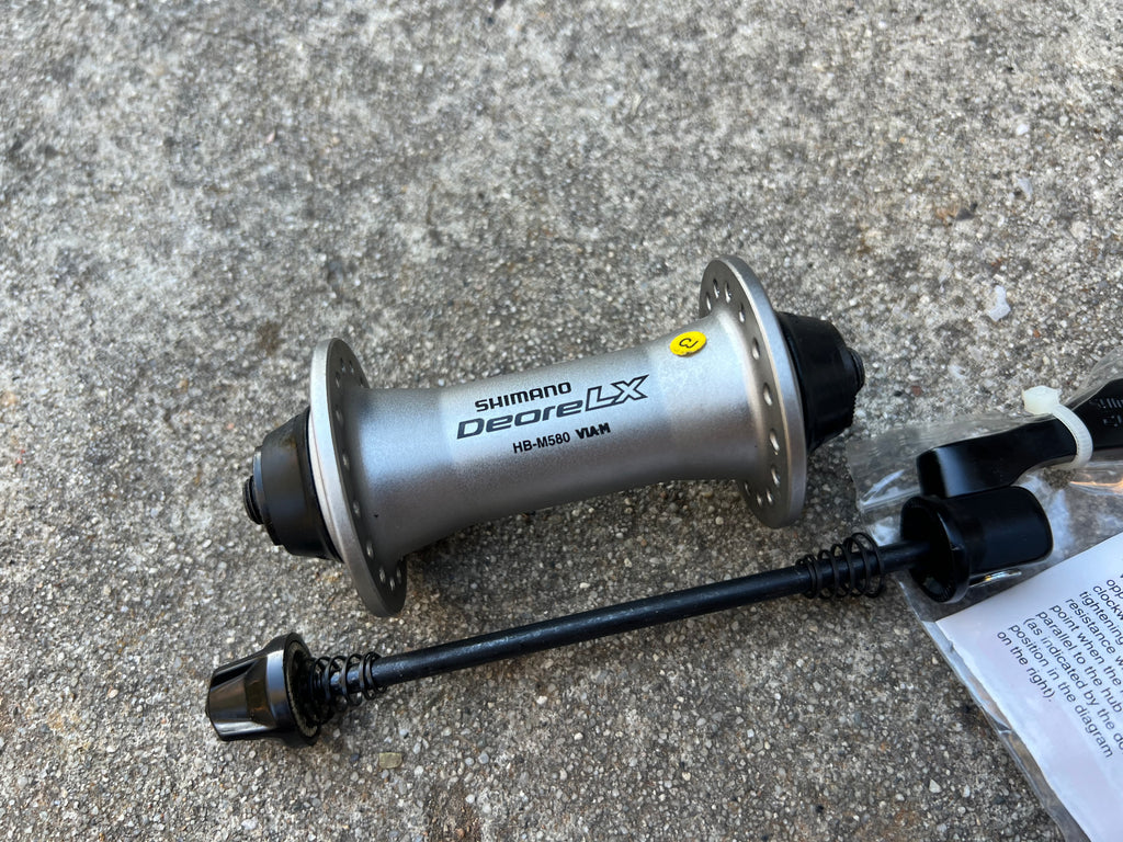 NOS Shimano Deore LX HB-M580 32H Front Hub and Quick Release Vintage MTB Gravel Touring-Bicycle Bin