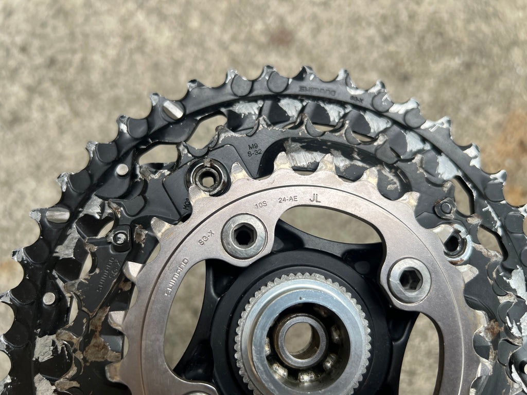 Shimano Deore XT FC-M752 Crankset Octalink 175mm Vintage MTB Silver 24-32-42 Triple