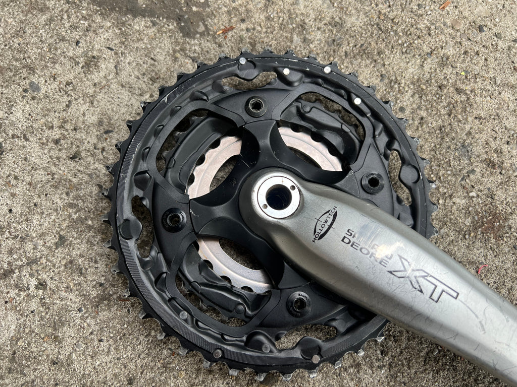 Shimano Deore XT FC-M752 Crankset Octalink 175mm Vintage MTB Silver 24-32-42 Triple