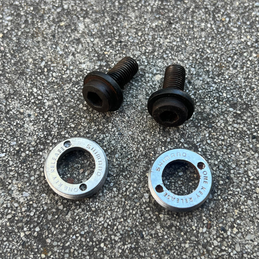 Shimano One Key Release Self Extracting Crank Bolts Vintage Road Touring Bike