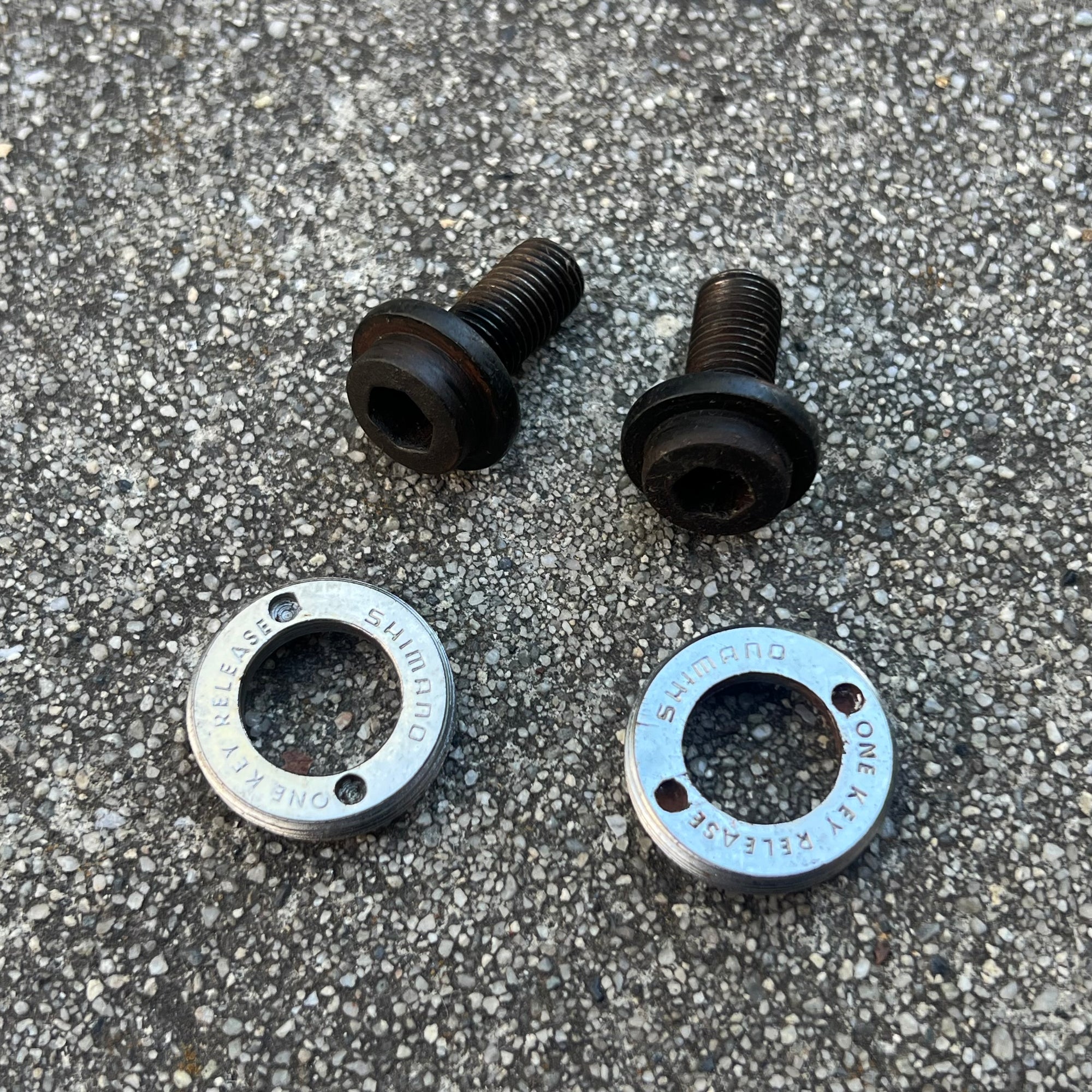 Shimano One Key Release Self Extracting Crank Bolts Vintage Road Touring Bike