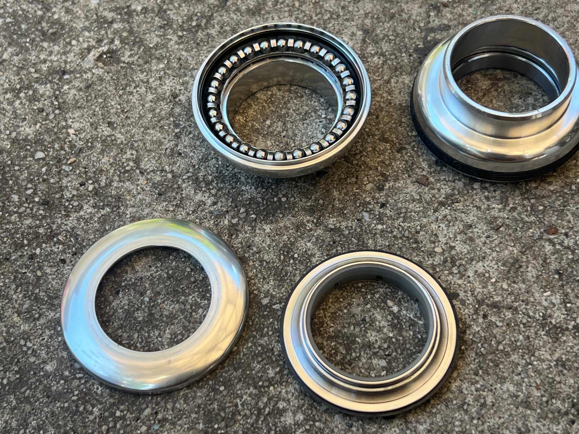 Campagnolo Record 1 1/8” Threadless Headset Vintage Road Track Bike Silver