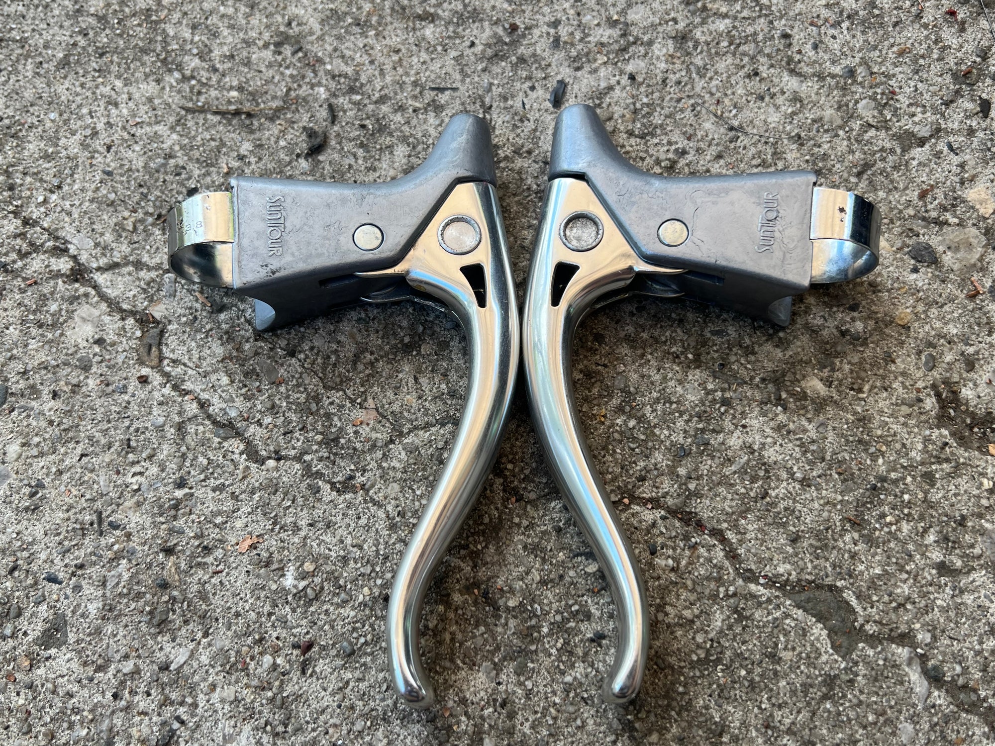 MINT Suntour Superbe Non Aero S Logo Brake Levers Drop Bar Vintage Road Bike