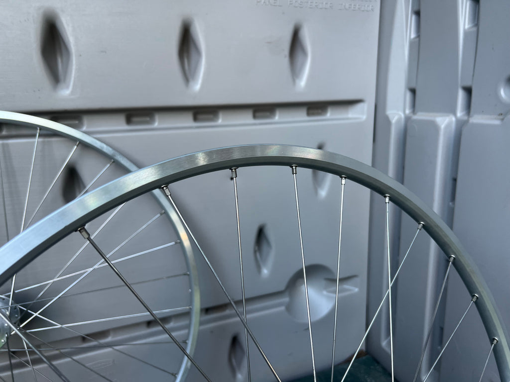 Miche Track Wheelset 100/120mm 700c Clincher Vintage Silver Fixed Gear High Flange 7