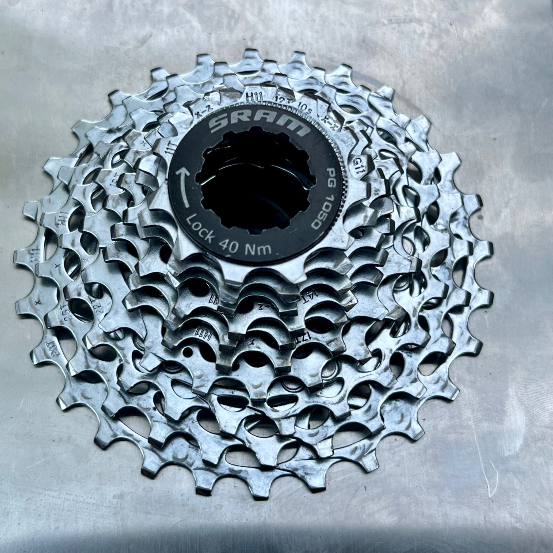 SRAM PG 1050 11-28 10 Speed Cassette Road Gravel Bike Chrome Commuter MTB XC CX 