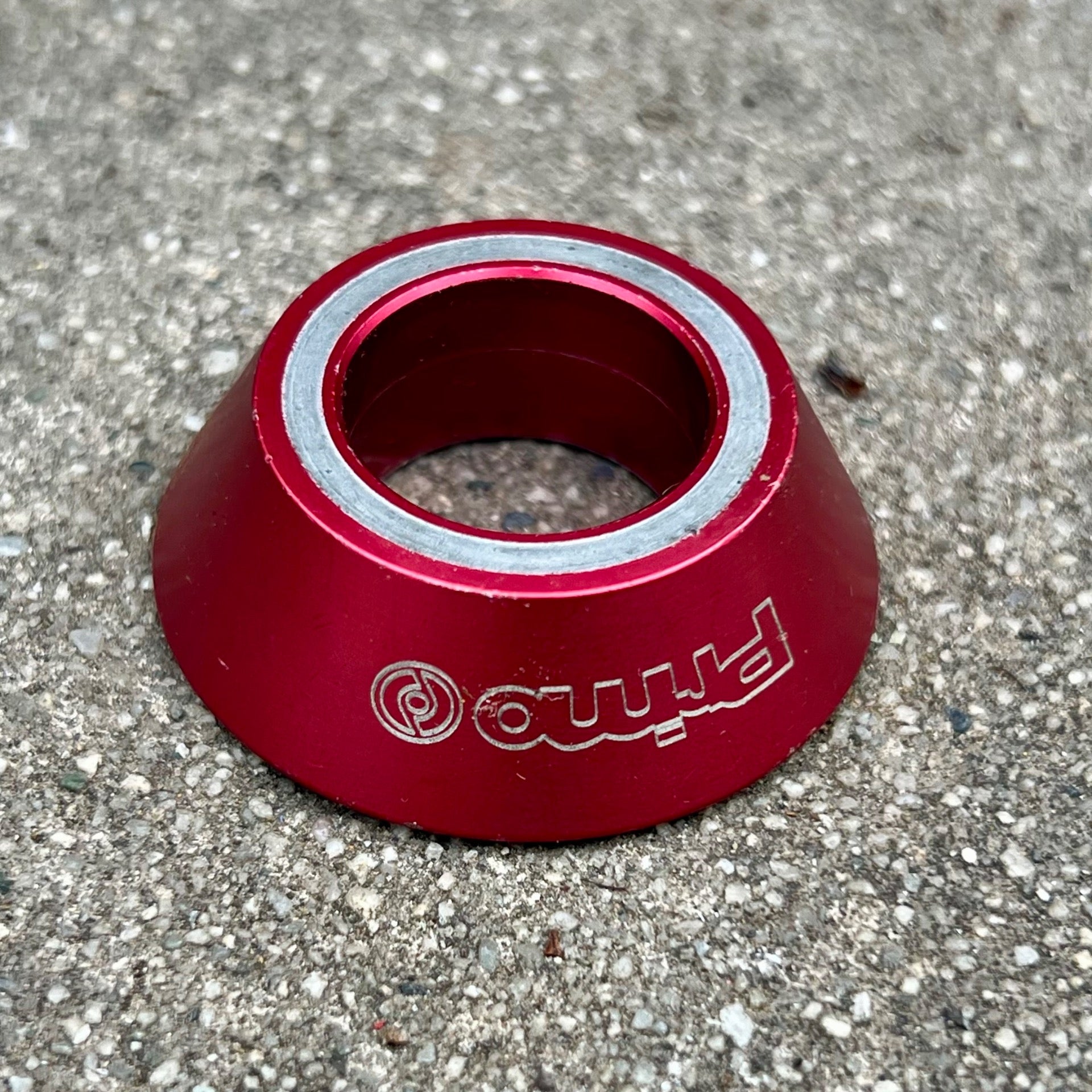 Primo 19mm x 12.5mm Bottom Bracket Spacer Dust Seal BMX Cone Shape Red Anodized 