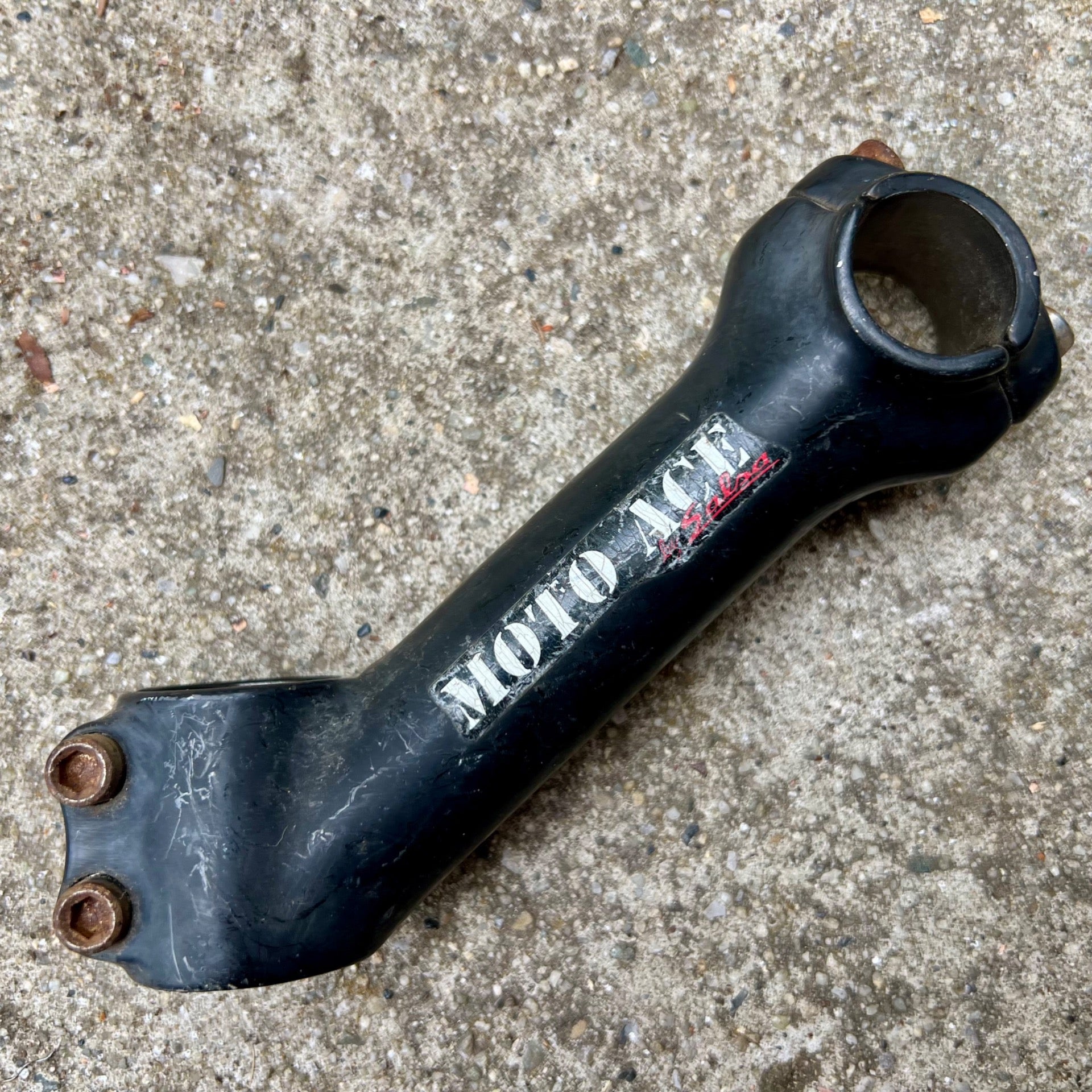 Salsa Moto Ace 25.4x130mm 1 1/8” Threadless Stem Vintage Retro MTB Riser Black