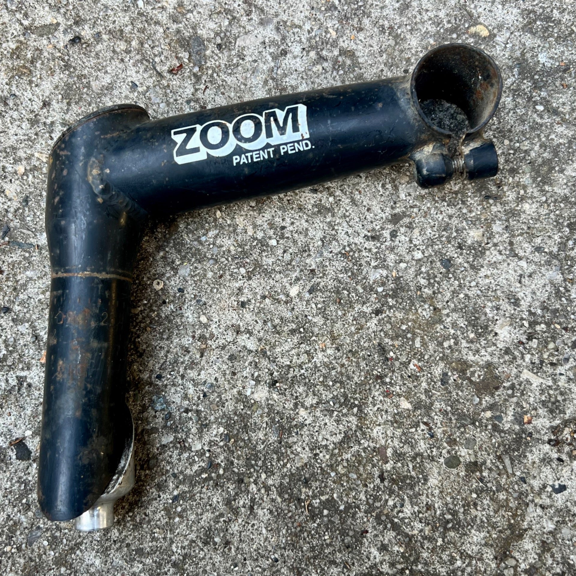 Zoom 25.4x120mm 1 1/8” Quill Stem Vintage Retro MTB Mountain Bike Black Steel
