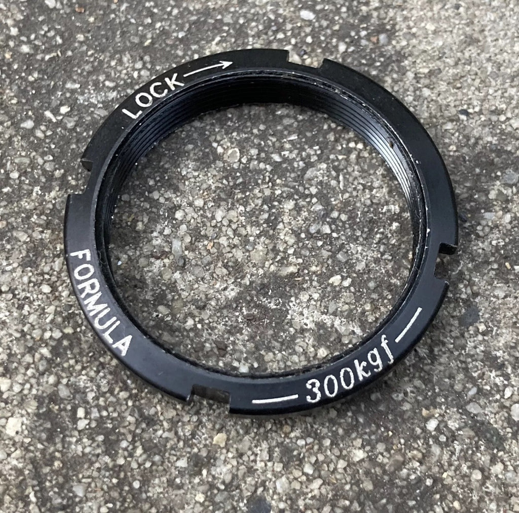 Formula Aluminum Bottom Bracket Lockring Non Drive Side Left Black Vintage MTB