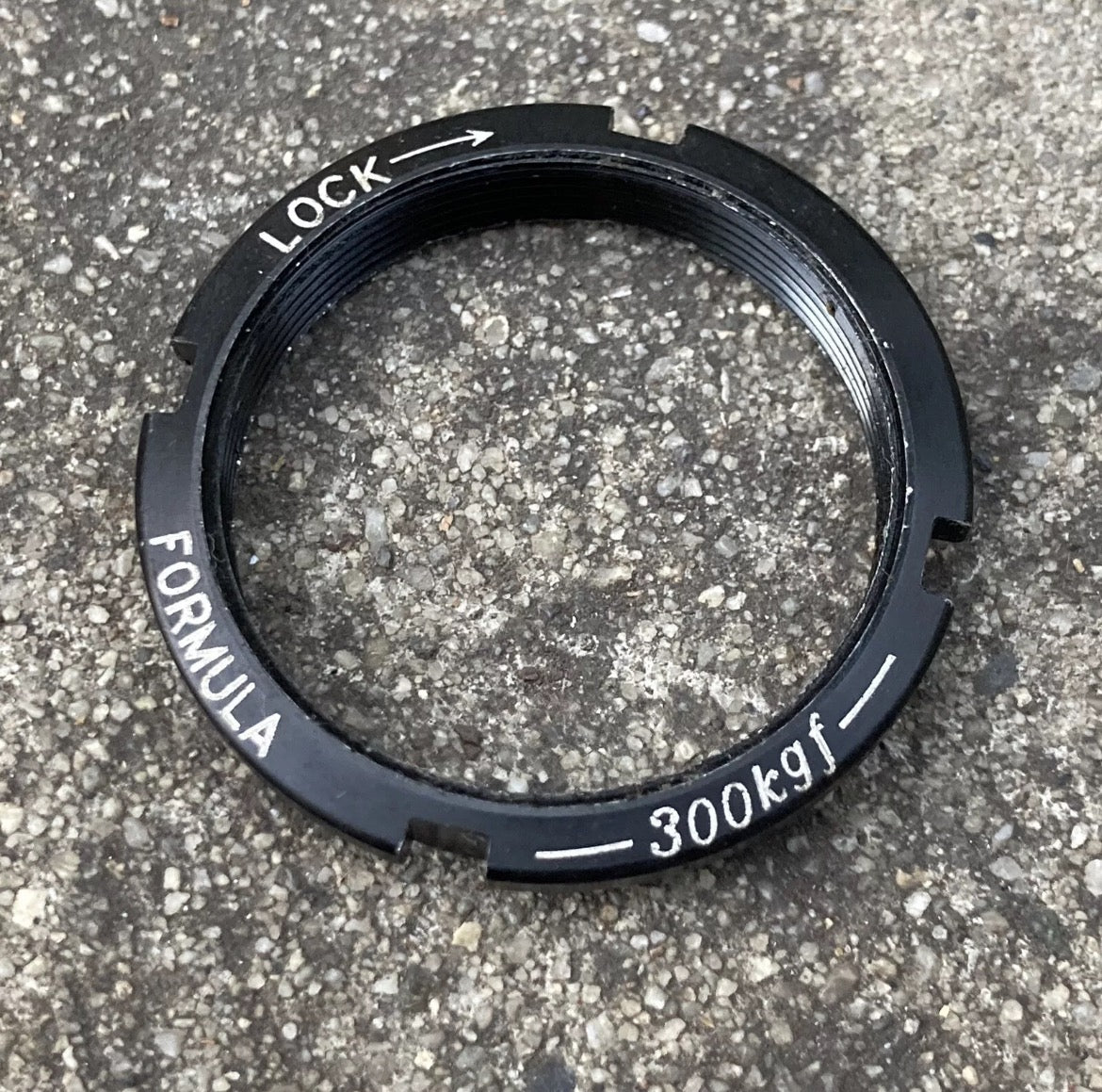 Formula Aluminum Bottom Bracket Lockring Non Drive Side Left Black Vintage MTB