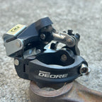 Used Shimano Deore FD-M615 34.9mm Dual Pull Double Front Derailleur MTB Touring Black-Bicycle Bin
