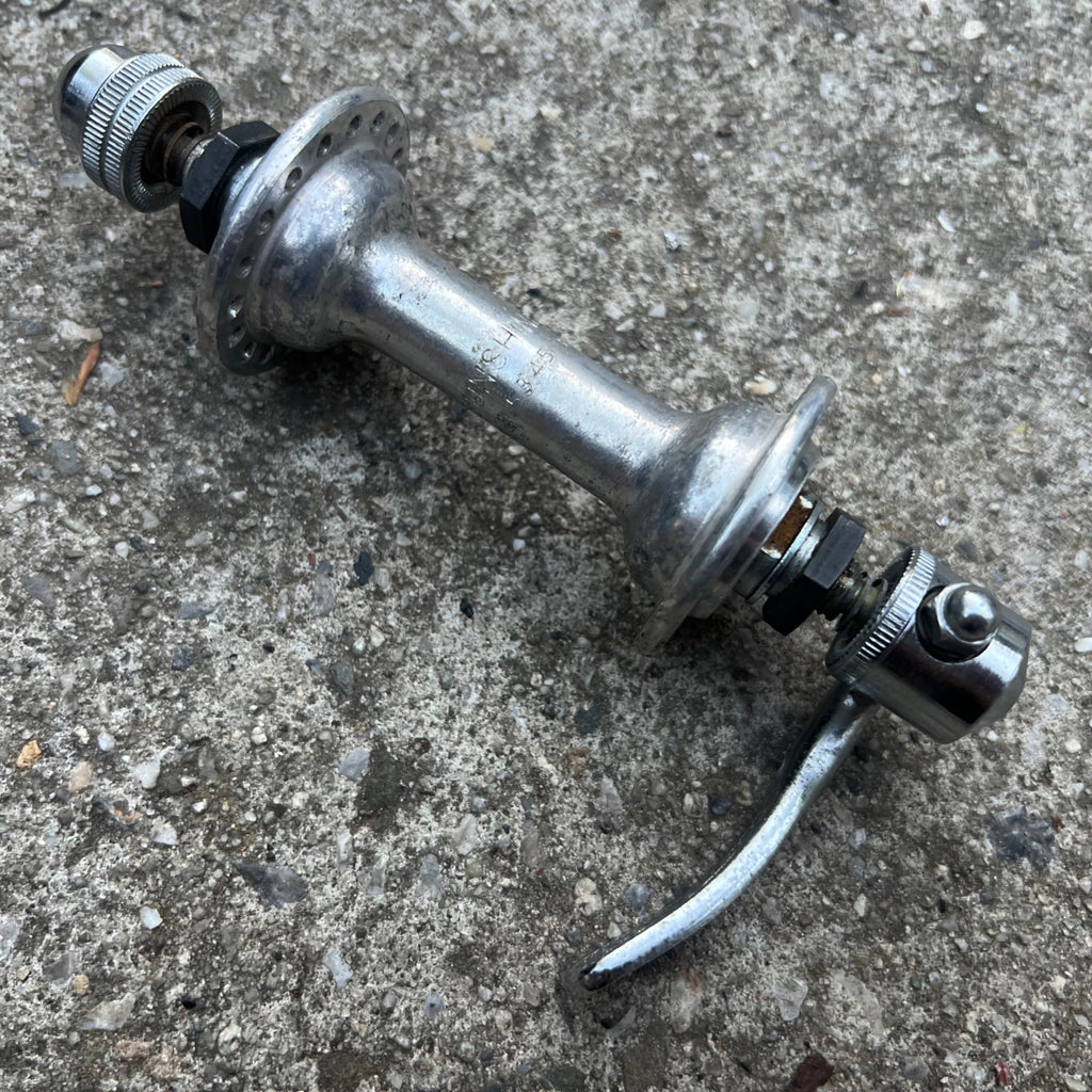 Sunshine Front Hub 96mm 36H Vintage Road BMX Quick Release Vintage Retro Silver 