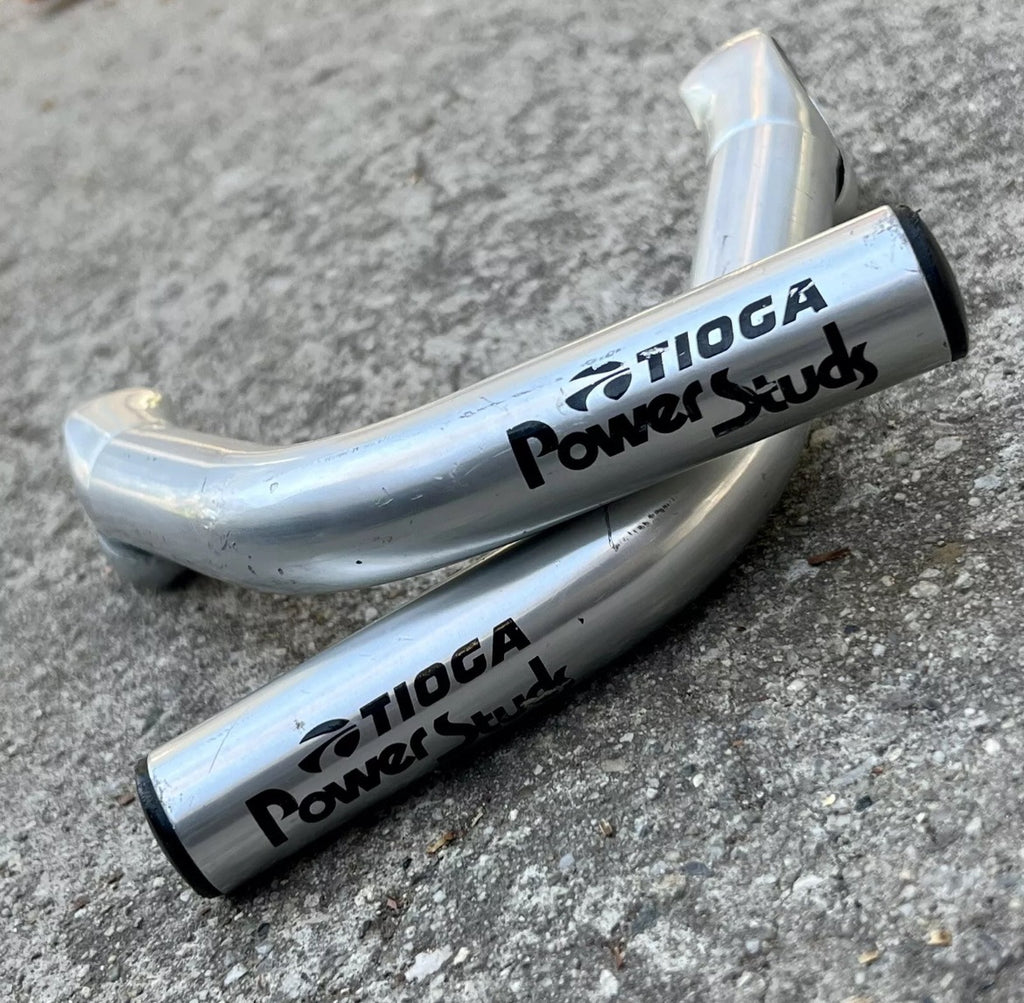 Tioga Power Studs Bar Ends Silver Vintage MTB Mountain Bike Retro 90s