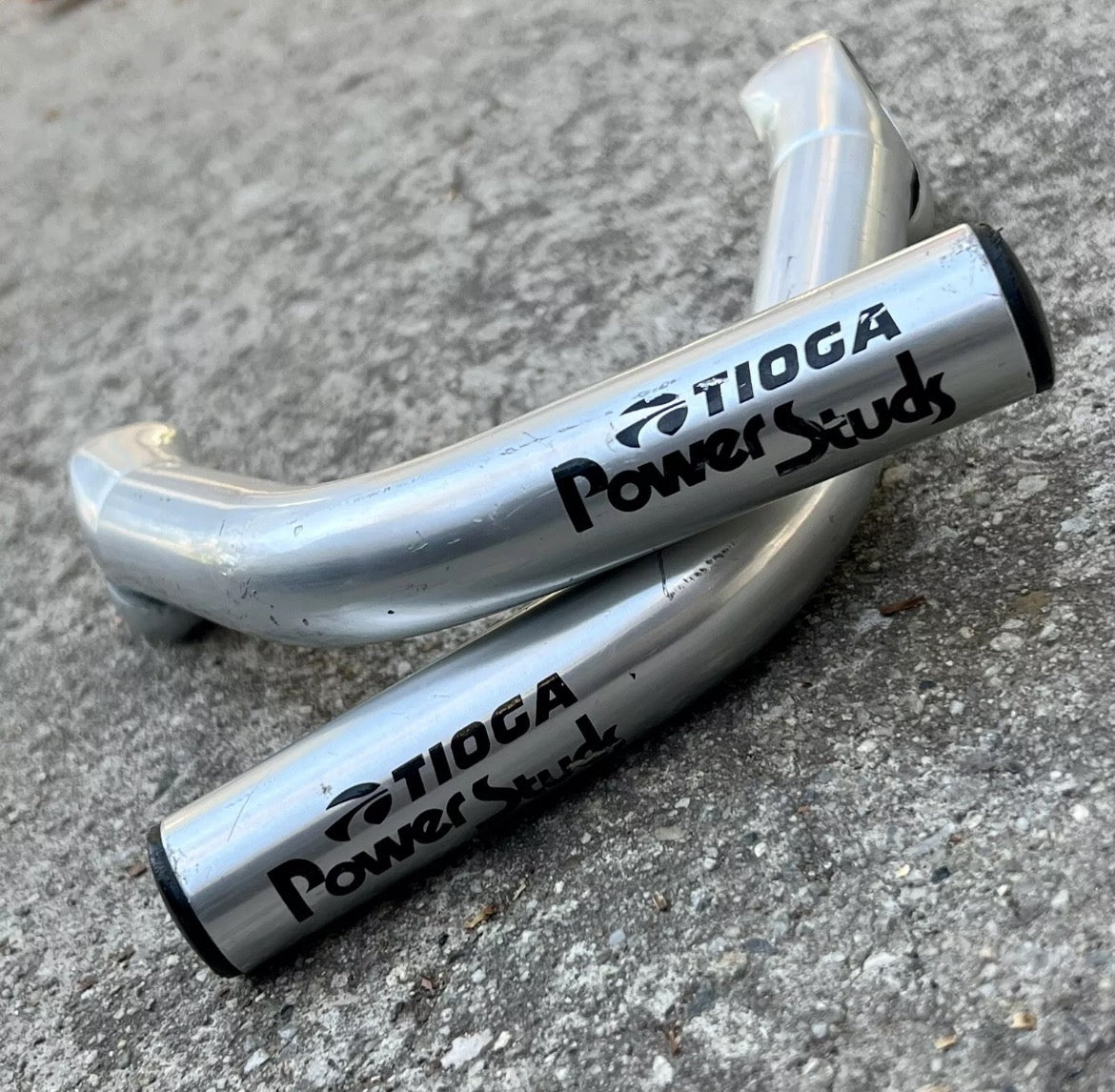 Tioga Power Studs Bar Ends Silver Vintage MTB Mountain Bike Retro 90s