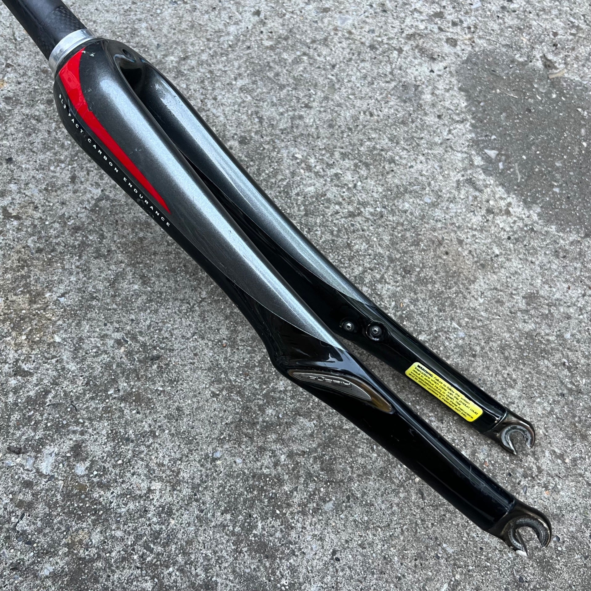 Specialized 700c Carbon Fork 1 1/8” to 1 1/4” Tapered Zertz SL3 Fact Gray Road 