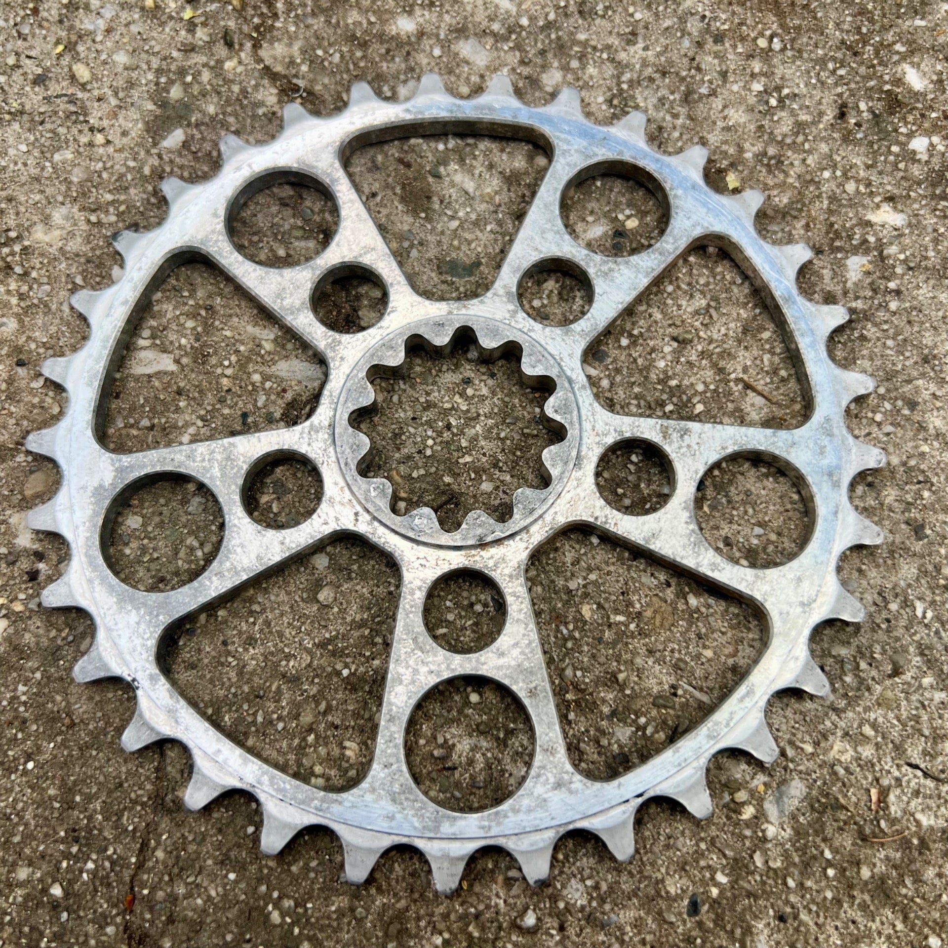 White Industies 33T ENO Chainring Silver Vintage Mountain Bike MTB Gravel Retro 