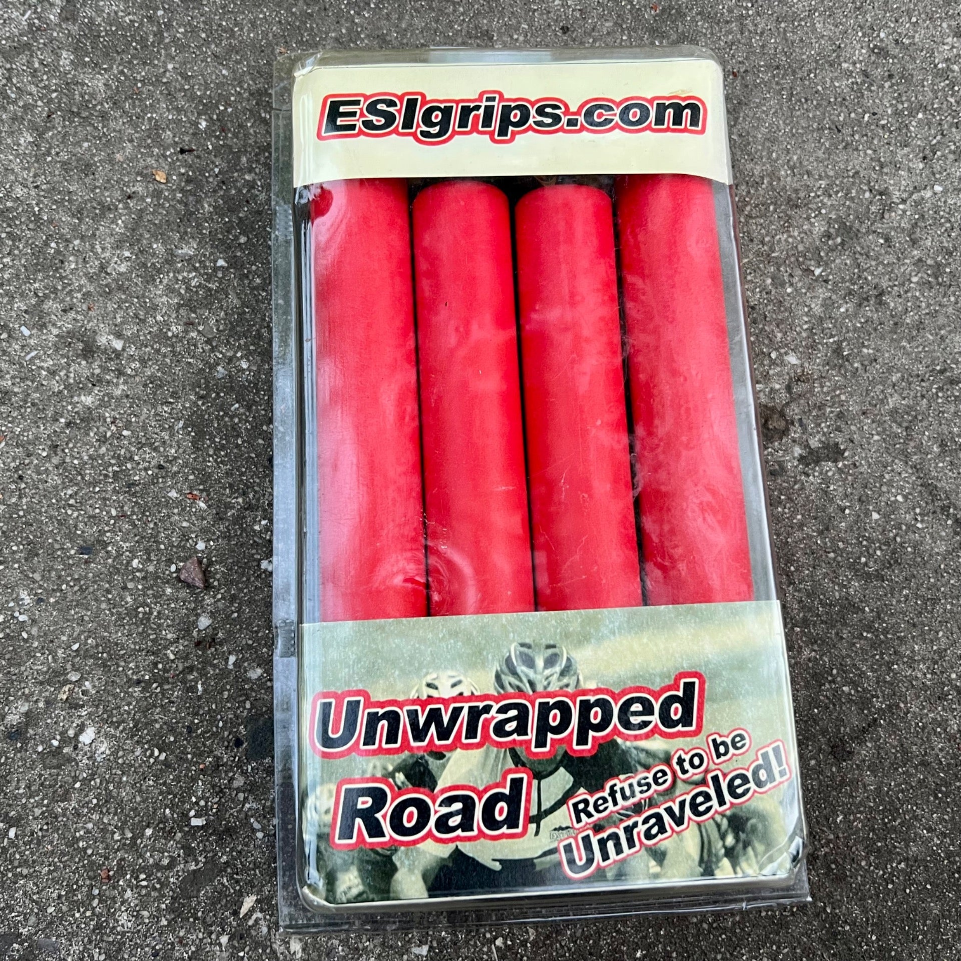 NOS NEW ESI Unwrapped Road Red Slip On Grips Road Bike Vintage Gravel CX
