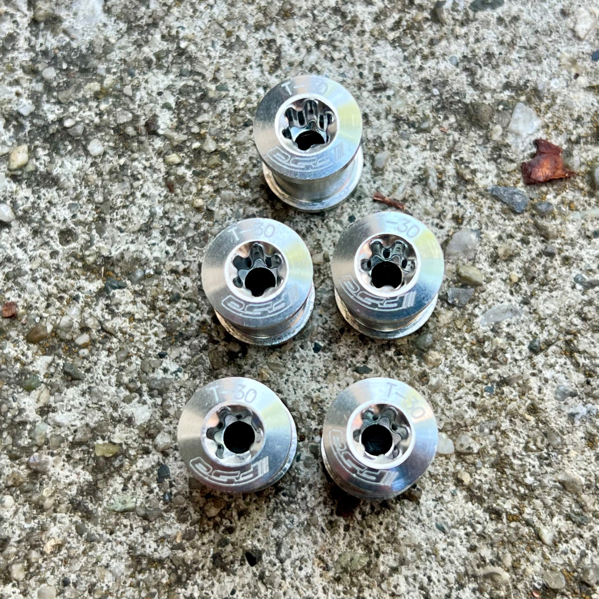 NEW FSA Replacement Chainring Bolt & Nut Set 5 Bolt T30 Torx For Double Aluminum