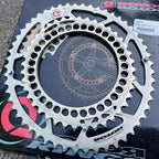 NEW Rotor Q Rings 53/40T 130 BCD Chainring Set Double Road Bike Oval Rings Gold-Bicycle Bin
