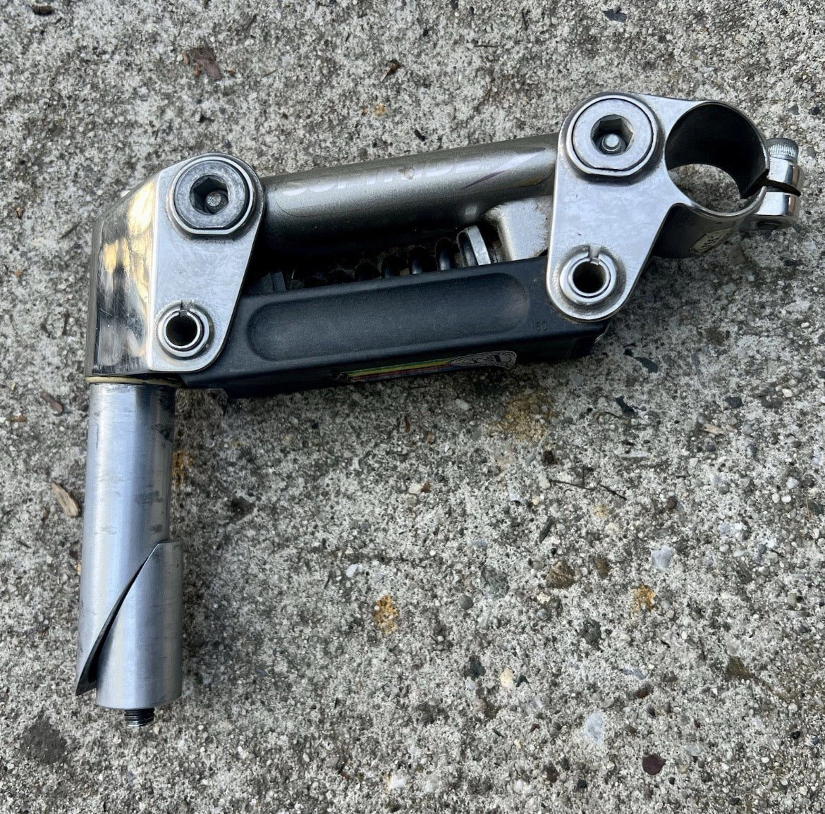 Softride Stem 1” Quill 25.4mm 155mm Vintage MTB Retro Plastic Steel Silver 22.2