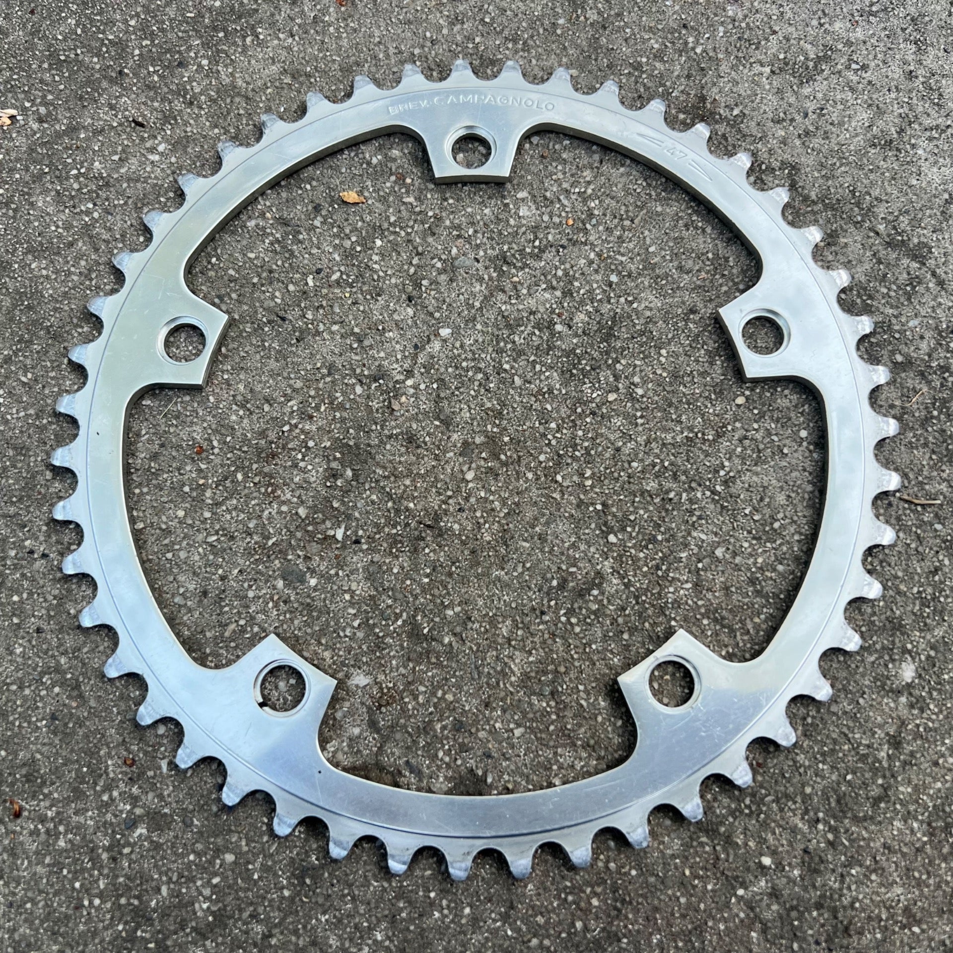 Campagnolo 47T Tooth 144 BCD Chainring Brev Camp Campy Vintage Silver Anodized 