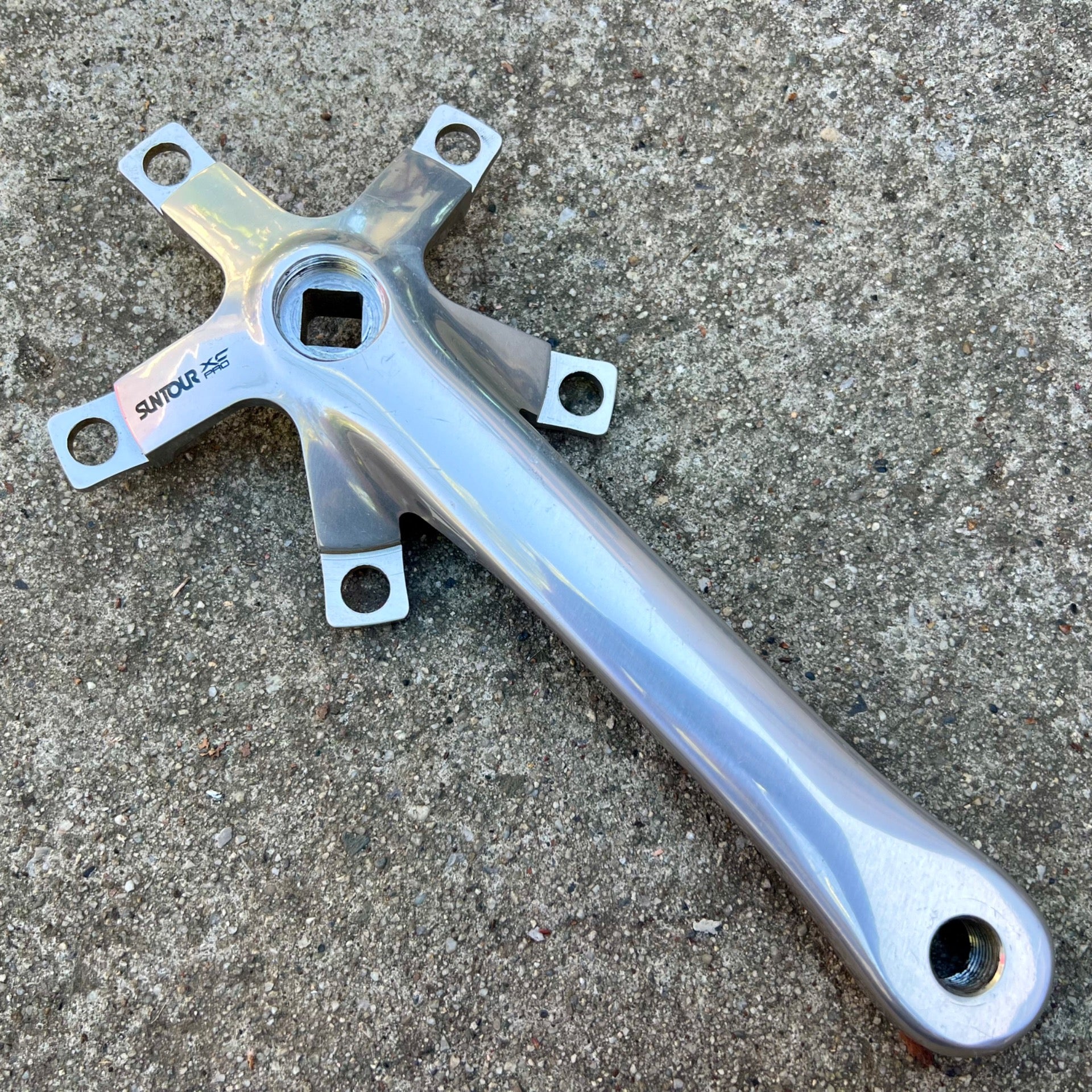 NICE Suntour XC PRO Drive Side Right Crankarm 110/74 BCD 175mm Silver Vintage