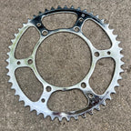 Used Stronglight TA Style 116 BCD 50T 6 Bolt Chainring Vintage Chrome Retro Road Tour-Bicycle Bin