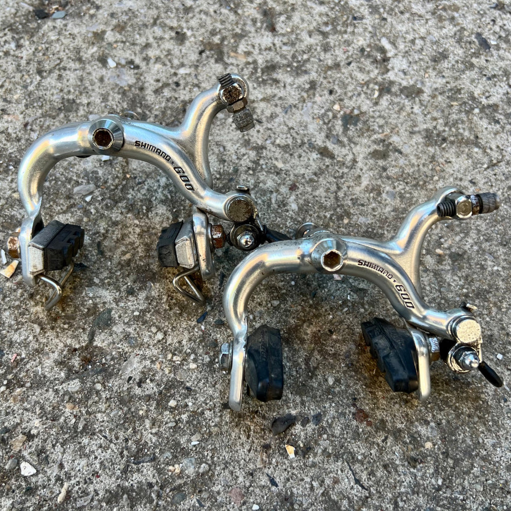 Shimano 600 Arabesque Brakes Brake Set Vintage Road Bike Silver Retro Side Pull