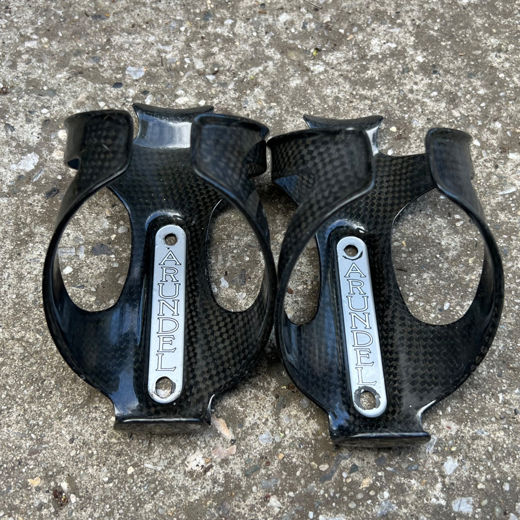 Arundel Carbon Fiber Bottle Cage Set Pair 65 Grams Road Bike Cycling Racing 