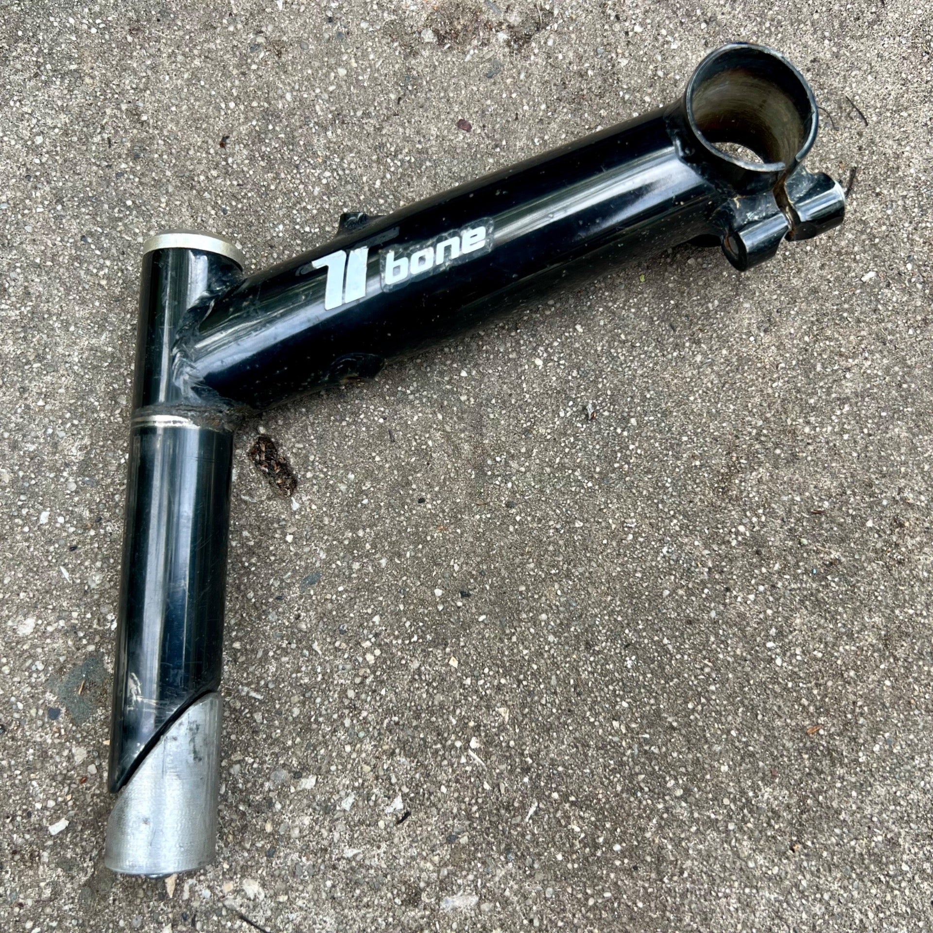 Tioga T-Bone 25.4x135mm 1in Stem Riser Black Steel Vintage MTB Retro ATB Cruiser