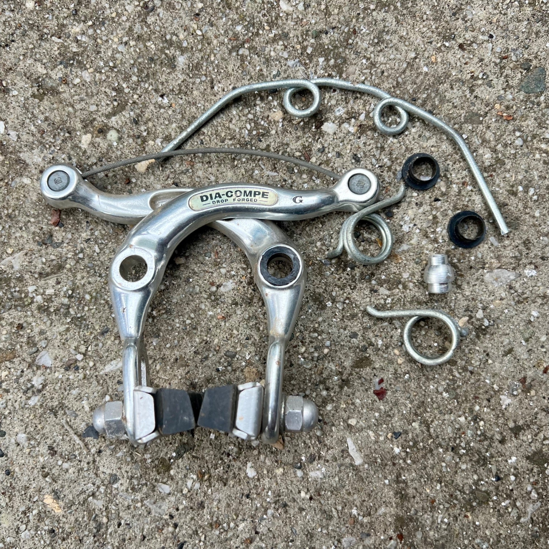 Dia Compe Centerpull Caliper Brake Silver Parts Spring Bolt Vintage Retro Road 