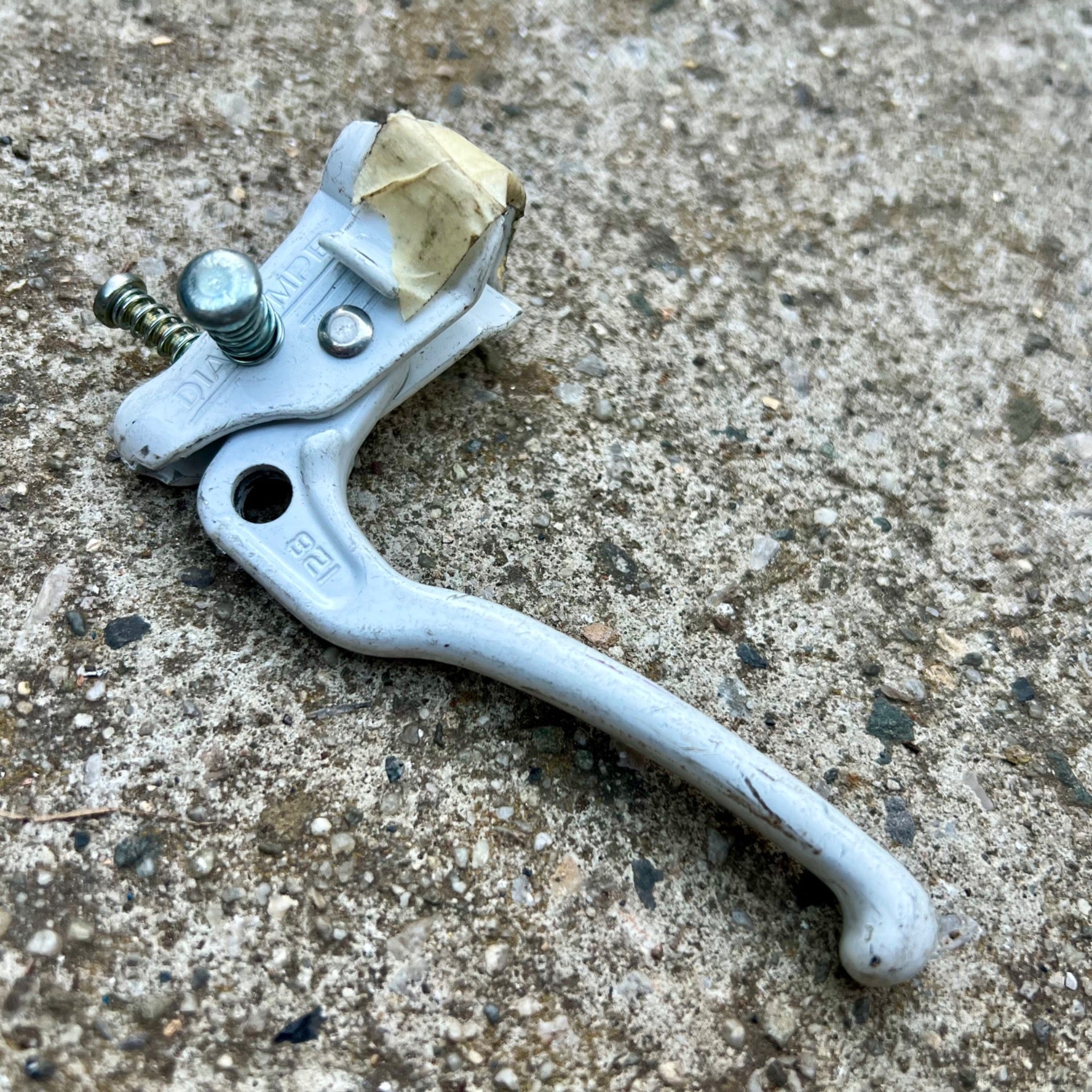 Dia Compe MX White Left Front Brake Lever Vintage BMX Bike Retro Freestyle OG 