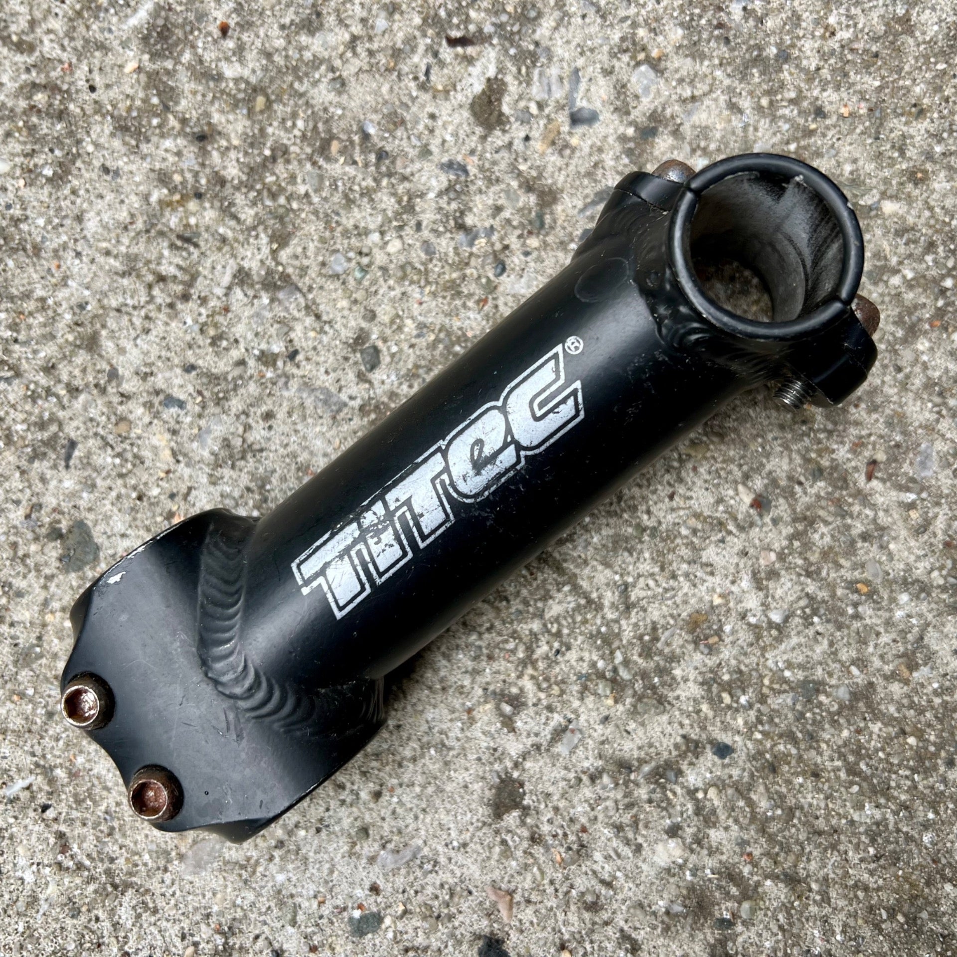 Titec 25.4x135mm 1 1/8” Threadless Straight Stem Vintage Retro MTB Black