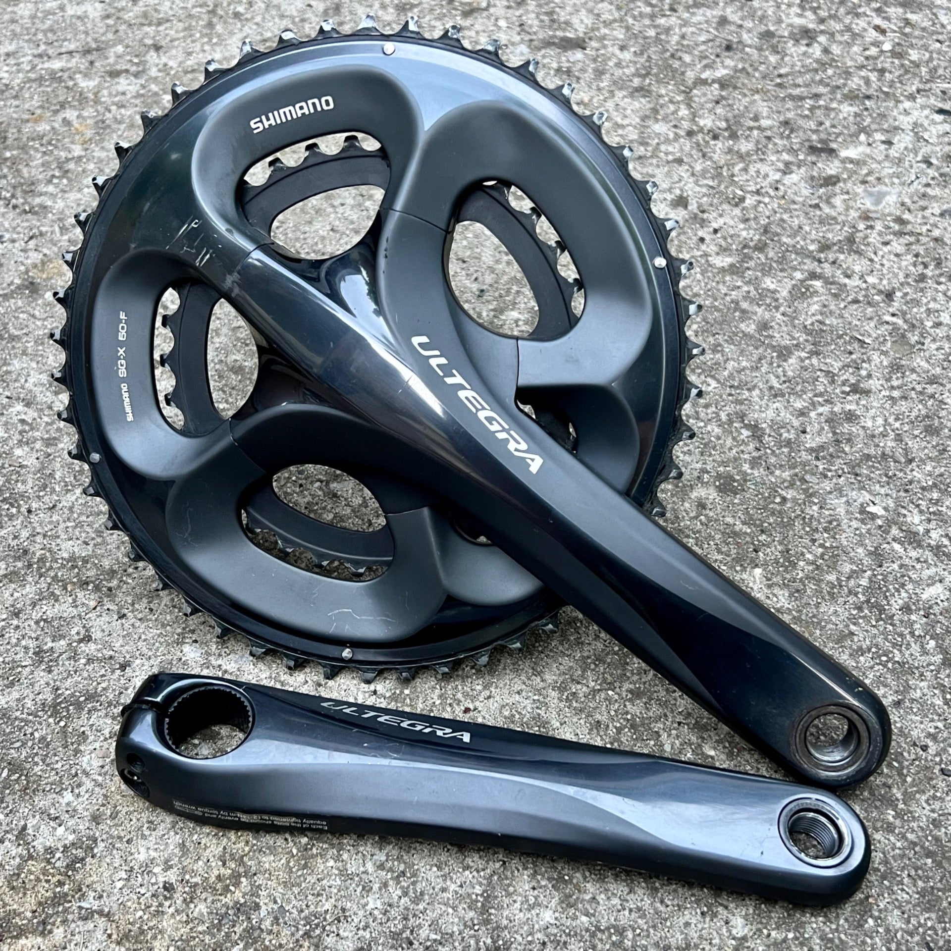 Shimano Ultegra FC-6750 175mm 39/50T Crankset Road Bike Double Racing Gray