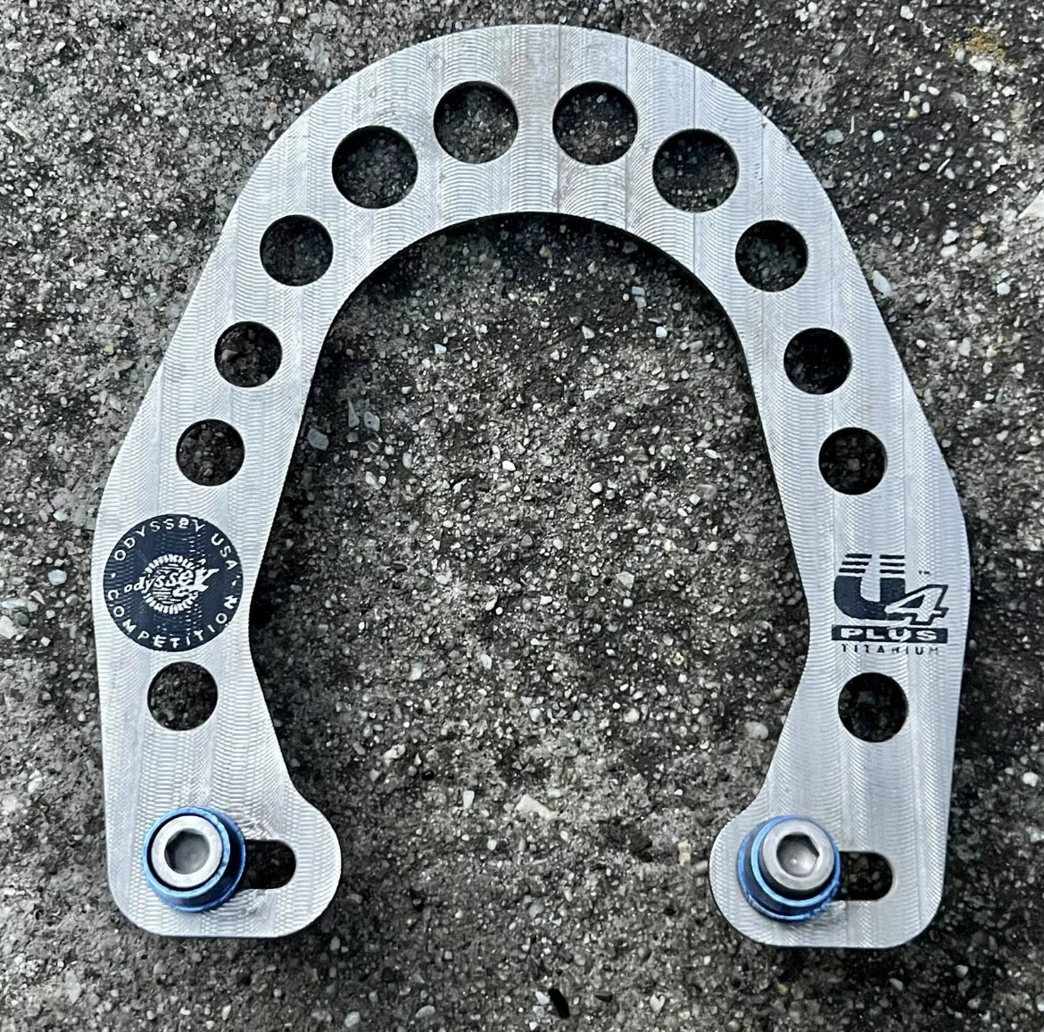 Odyssey Titanium Brake Booster Vintage Retro MTB U4 Plus TI With Bolts Gray