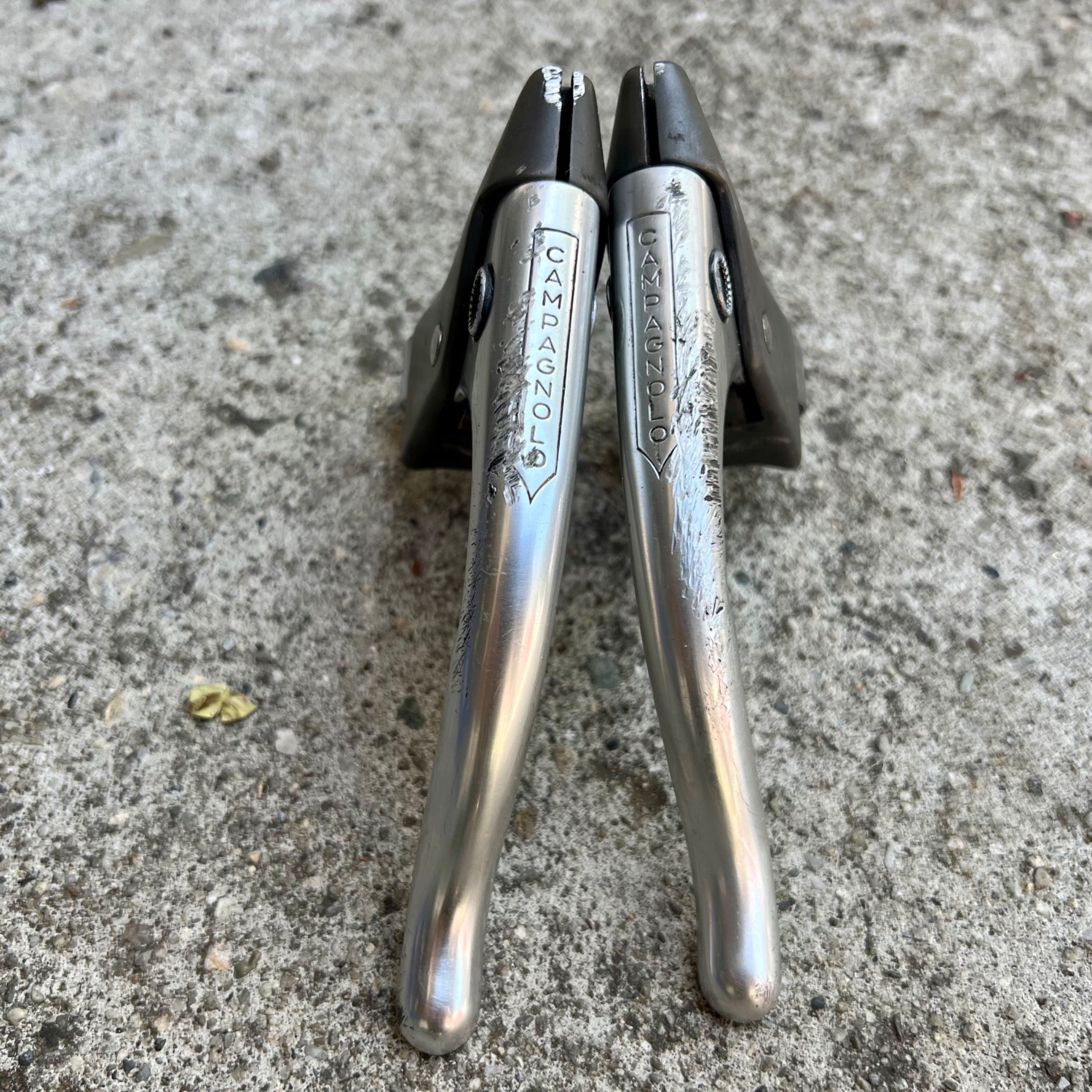 Campagnolo Nuovo Record Brake Lever Set Pair Vintage Road Bike Silver Campy