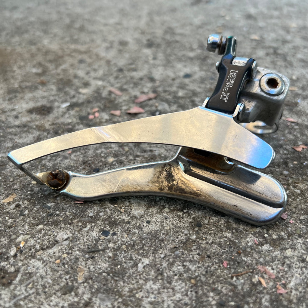 Shimano Deore XT M730 28.6mm Bottom Pull Front Derailleur Triple Band Clamp 